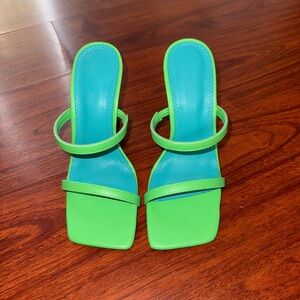 ASOS Neon Green Strappy Heels